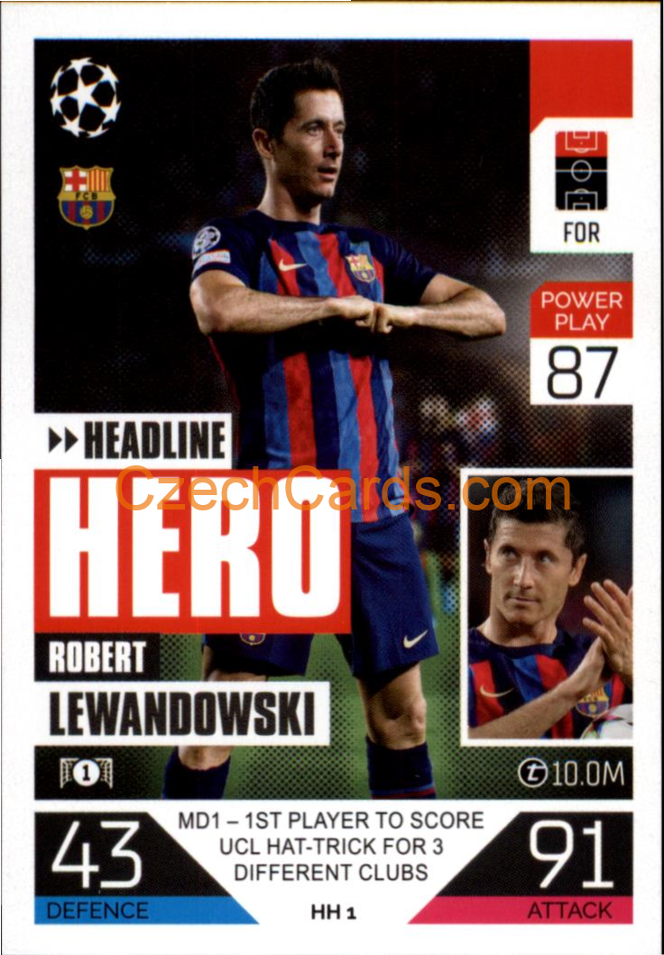 Robert Lewandowski (FC Barcelona) 2022/23 Match Attax Extra #HH 1