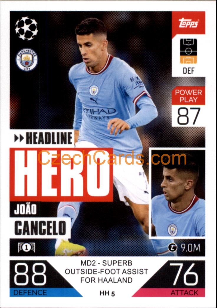 João Cancelo (Manchester City) 2022/23 Match Attax Extra #HH 5