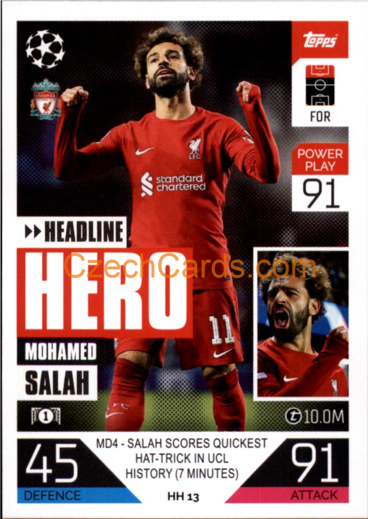Mohamed Salah (Liverpool) 2022/23 Match Attax Extra #HH 13