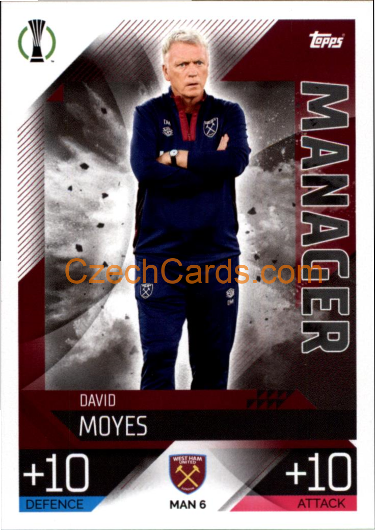 David Moyes (West Ham United) 2022/23 Match Attax Extra #MAN 6