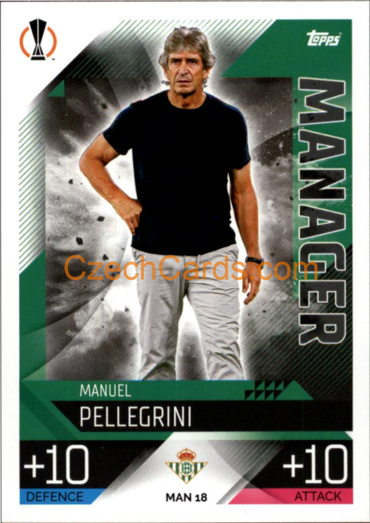 Manuel Pellegrini (Real Betis Balompié) 2022/23 Match Attax Extra #MAN 18