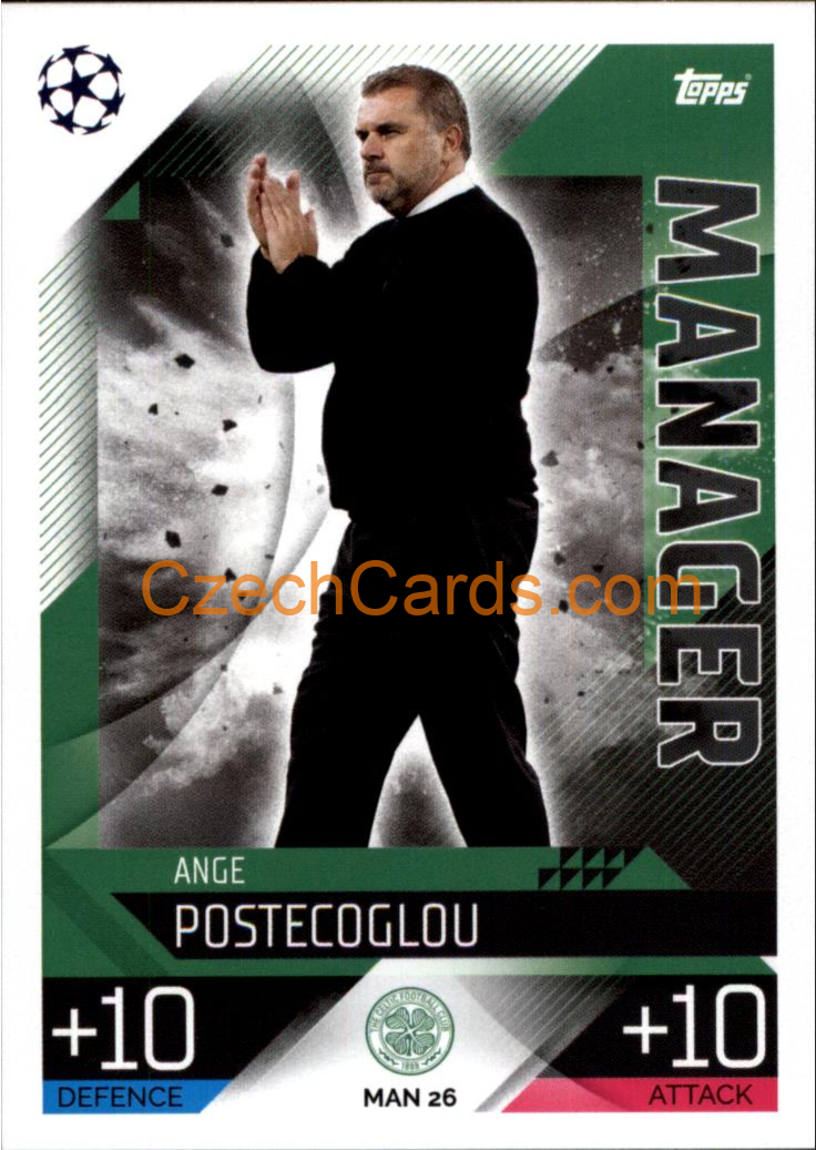 Ange Postecoglou (Celtic FC) 2022/23 Match Attax Extra #MAN 26