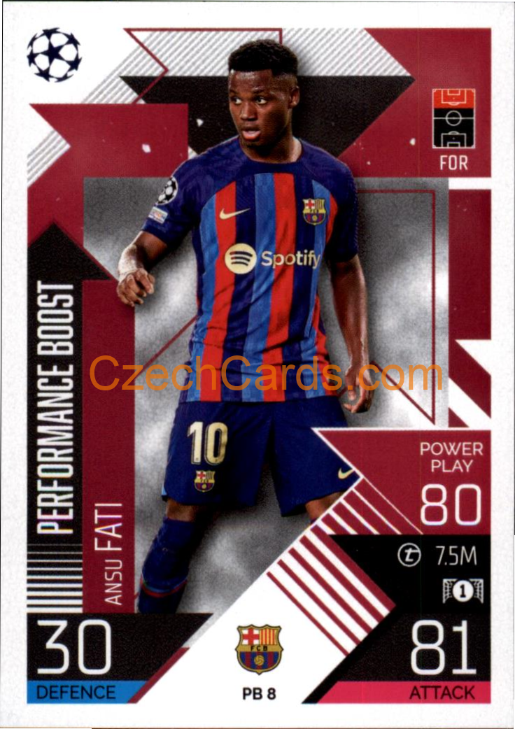 Ansu Fati (FC Barcelona) 2022/23 Match Attax Extra #PB 8
