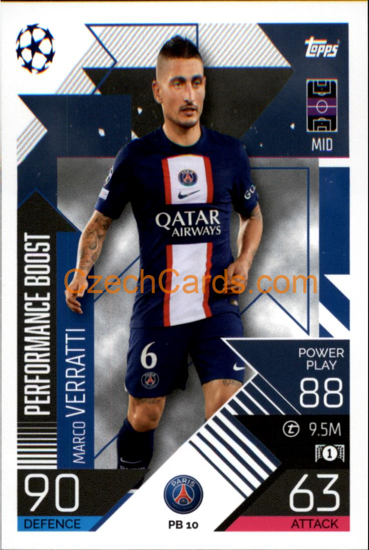 Marco Verratti (Paris Saint Germain) 2022/23 Match Attax Extra #PB 10