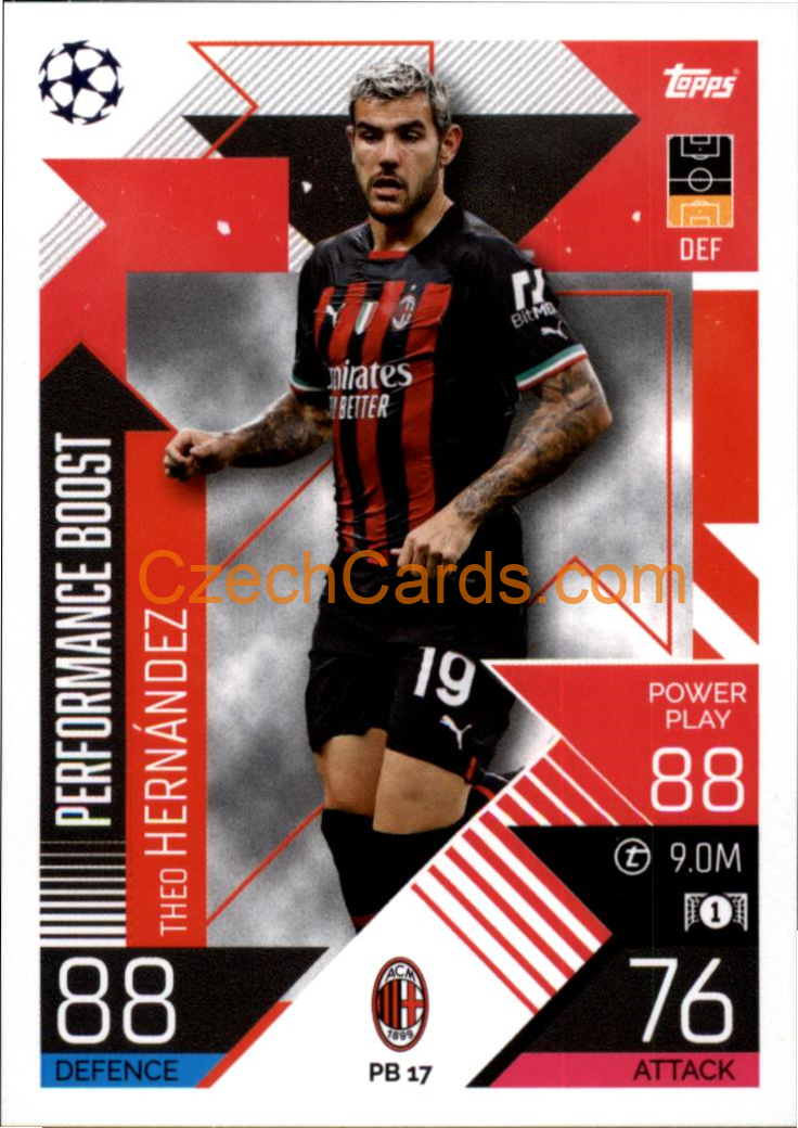 Theo Hernández (AC Milan) 2022/23 Match Attax Extra #PB 17