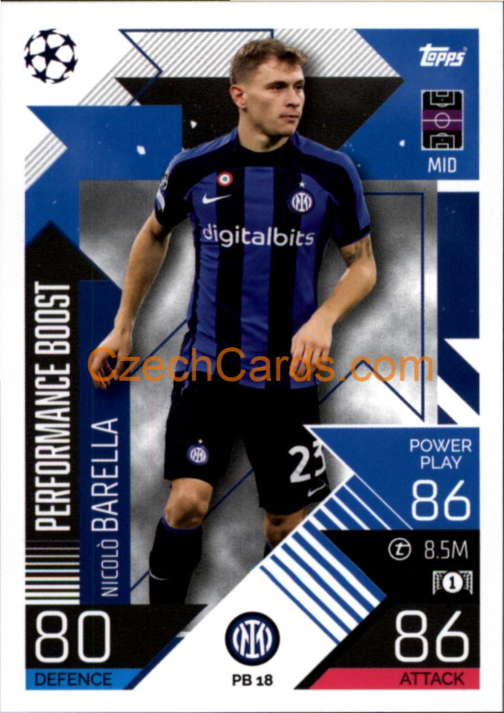 Nicolò Barella (FC Internazionale Milano) 2022/23 Match Attax Extra #PB 18