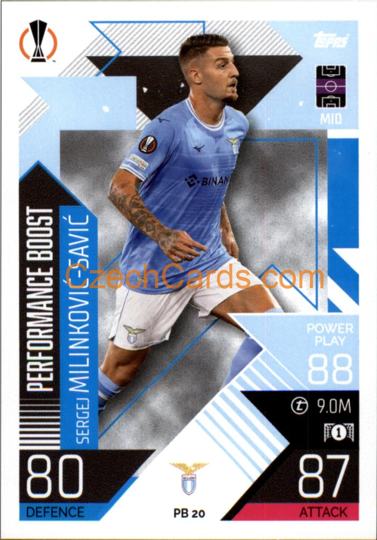 Sergej Milinković-Savić (SS Lazio) 2022/23 Match Attax Extra #PB 20