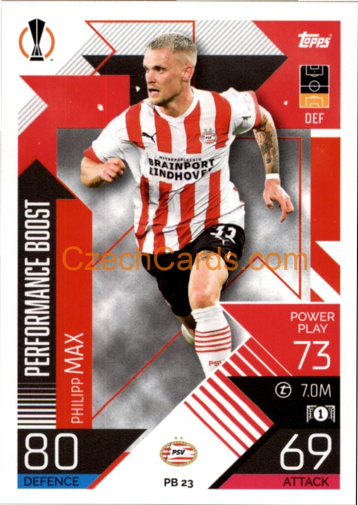 Philipp Max (PSV Eindhoven) 2022/23 Match Attax Extra #PB 23