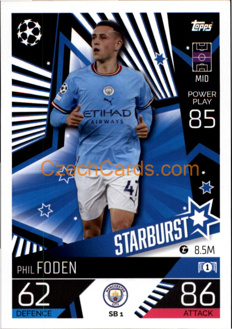 Phil Foden (Manchester City) 2022/23 Match Attax Extra #SB 1