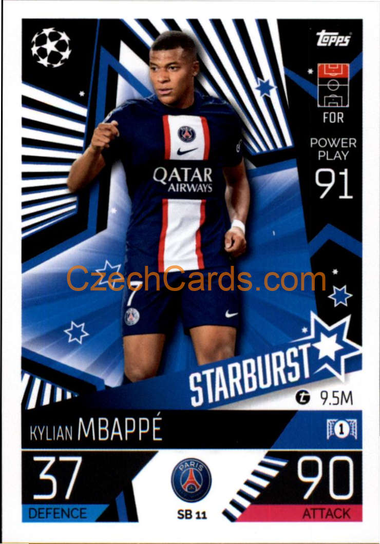 Kylian Mbappé (Paris Saint Germain) 2022/23 Match Attax Extra #SB 11