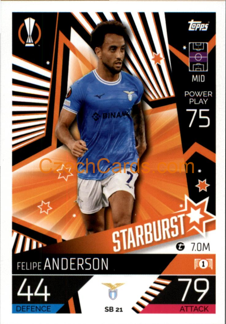 Felipe Anderson (SS Lazio) 2022/23 Match Attax Extra #SB 21