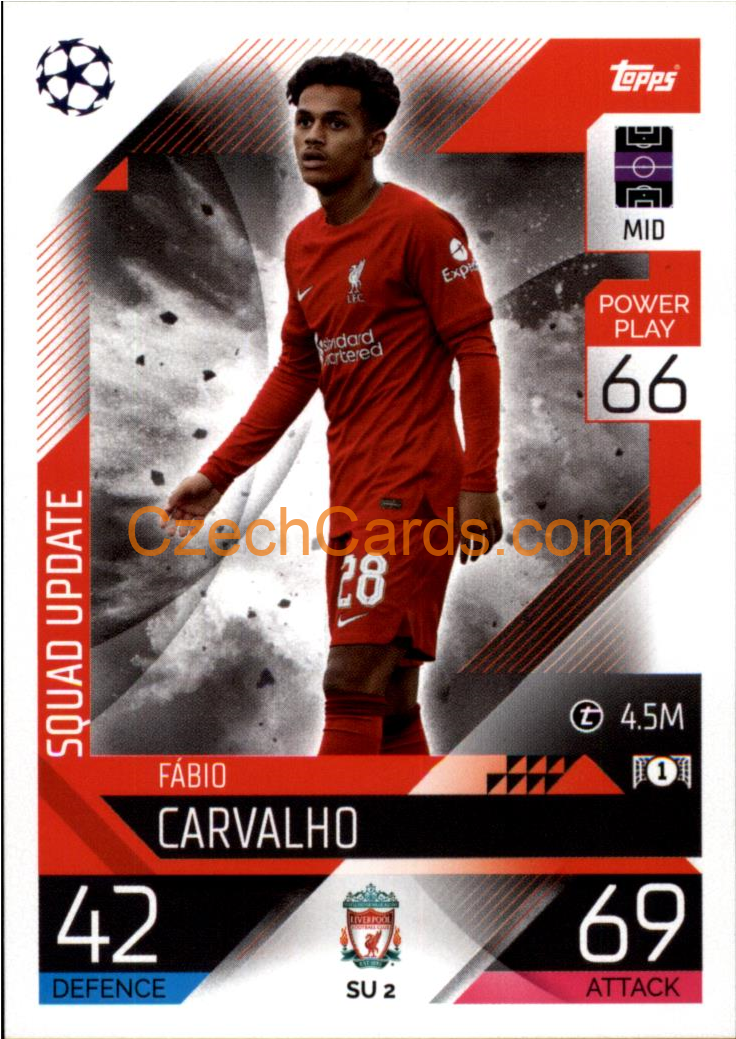 Fábio Carvalho (Liverpool) 2022/23 Match Attax Extra #SU 2