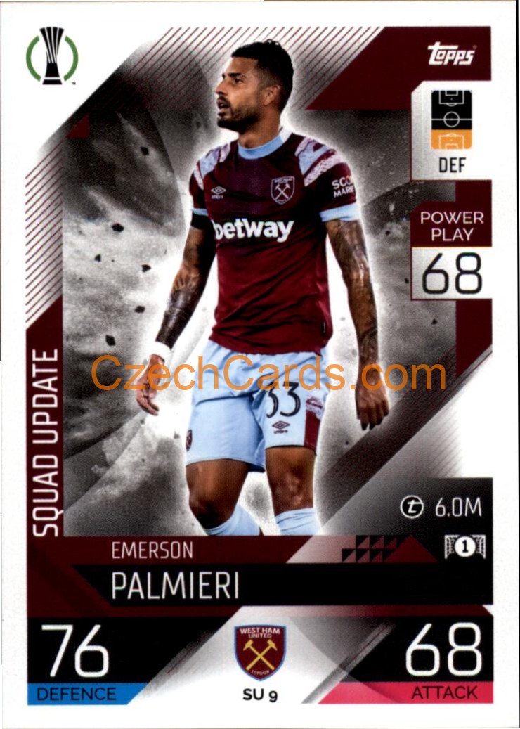 Emerson Palmieri (West Ham United) 2022/23 Match Attax Extra #SU 9