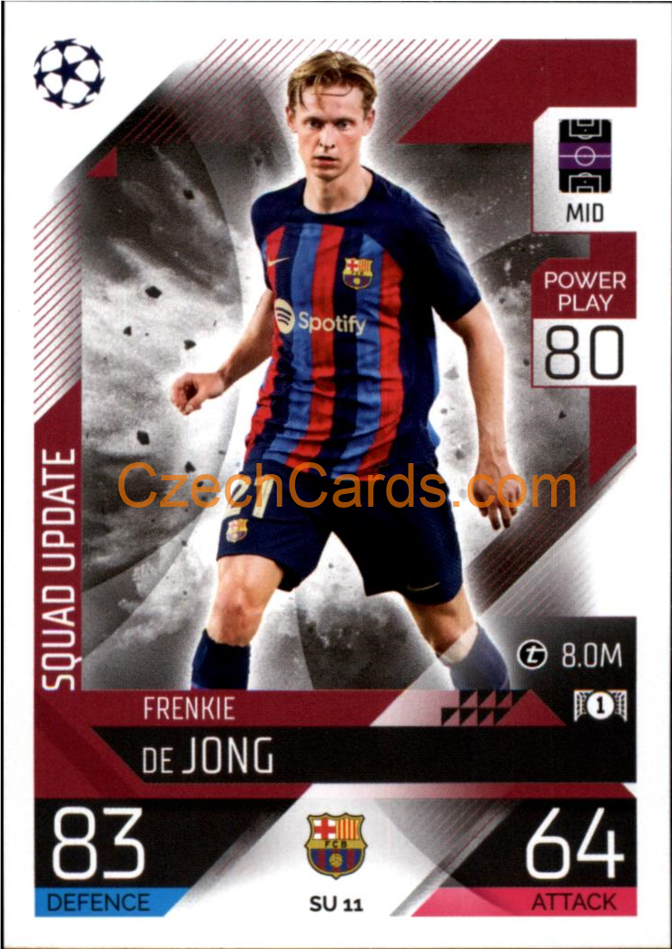Frenkie de Jong (FC Barcelona) 2022/23 Match Attax Extra #SU 11
