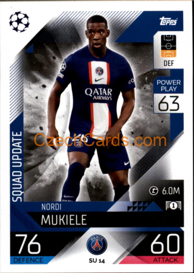 Nordi Mukiele (Paris Saint-Germain) 2022/23 Match Attax Extra #SU 14