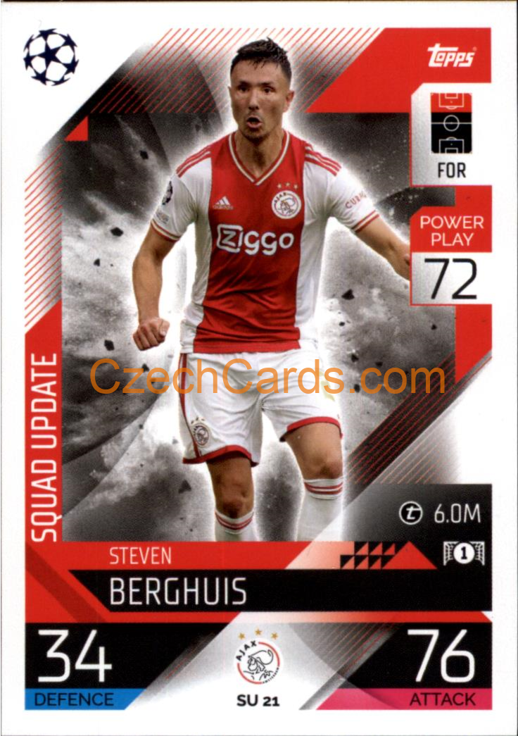Steven Bergwijn (AFC Ajax) 2022/23 Match Attax Extra #SU 21