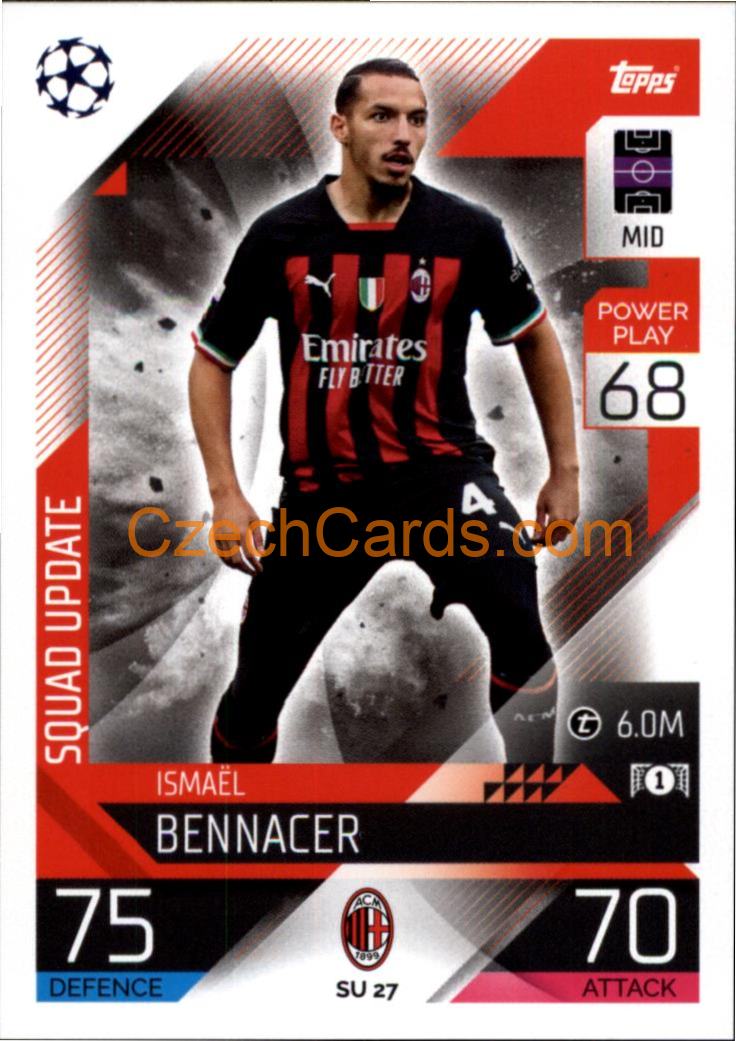 Ismaël Bennacer (AC Milan) 2022/23 Match Attax Extra #SU 27