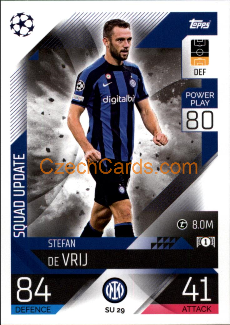 Stefan de Vrij (FC Internazional Milano) 2022/23 Match Attax Extra #SU 29