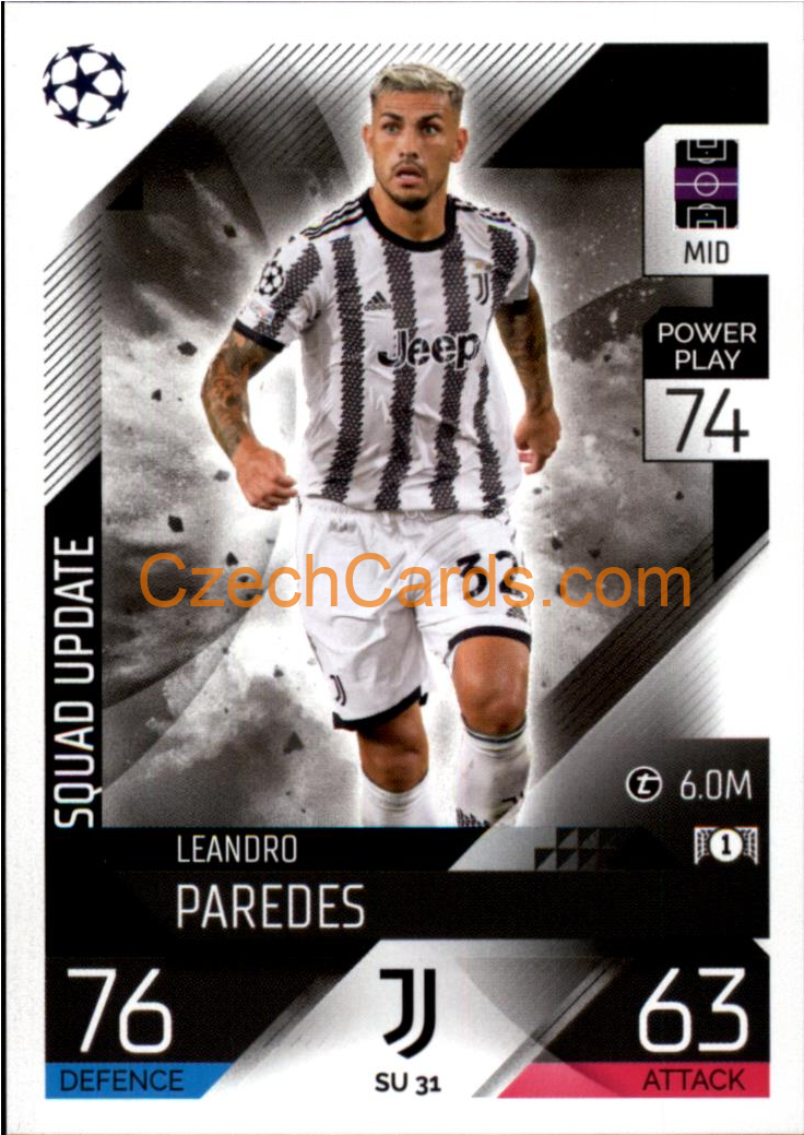 Leandro Paredes (Juventus) 2022/23 Match Attax Extra #SU 31
