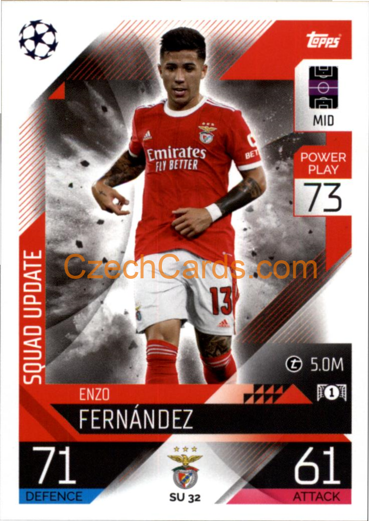 Enzo Fernández (SL Benfica) 2022/23 Match Attax Extra #SU 32