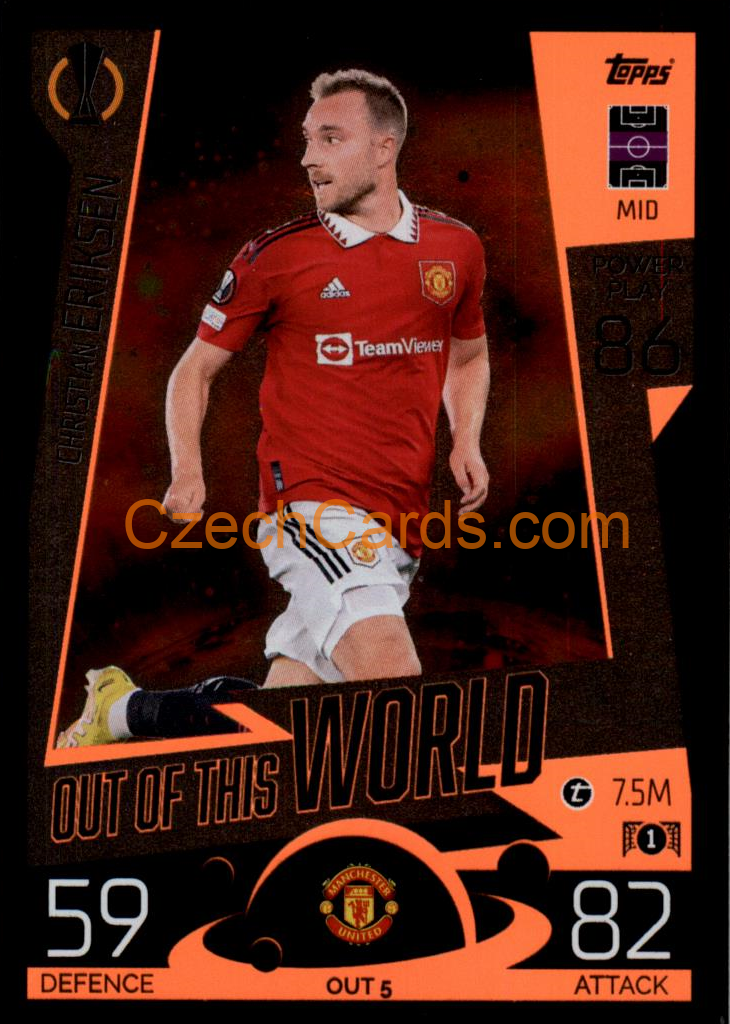 Christian Eriksen (Manchester United) 2022/23 Match Attax Extra #OUT 5