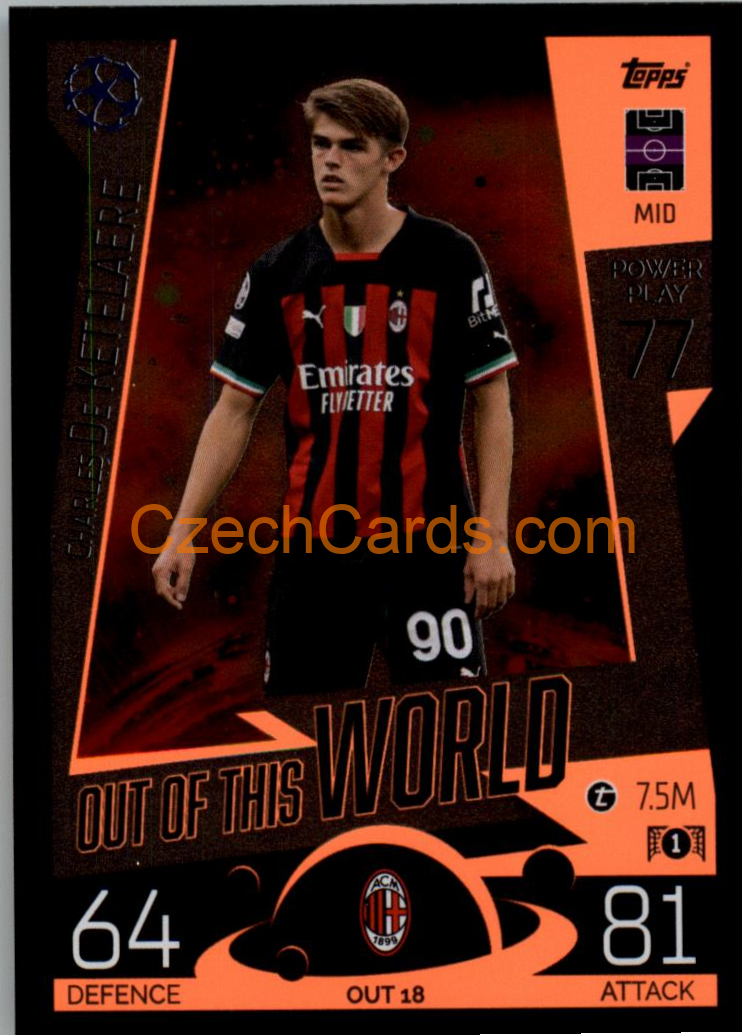 Charles De Ketelaere (AC Milan) 2022/23 Match Attax Extra #OUT 18