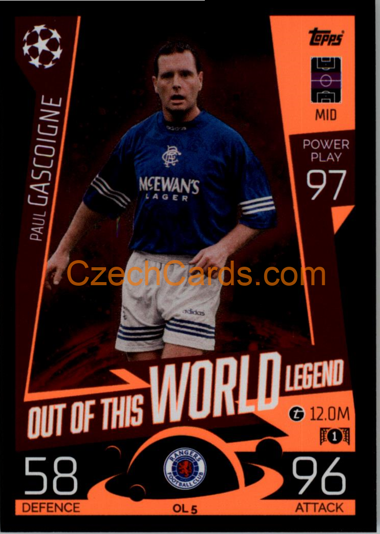 Paul Gascoigne (Rangers FC) 2022/23 Match Attax Extra #OL 5