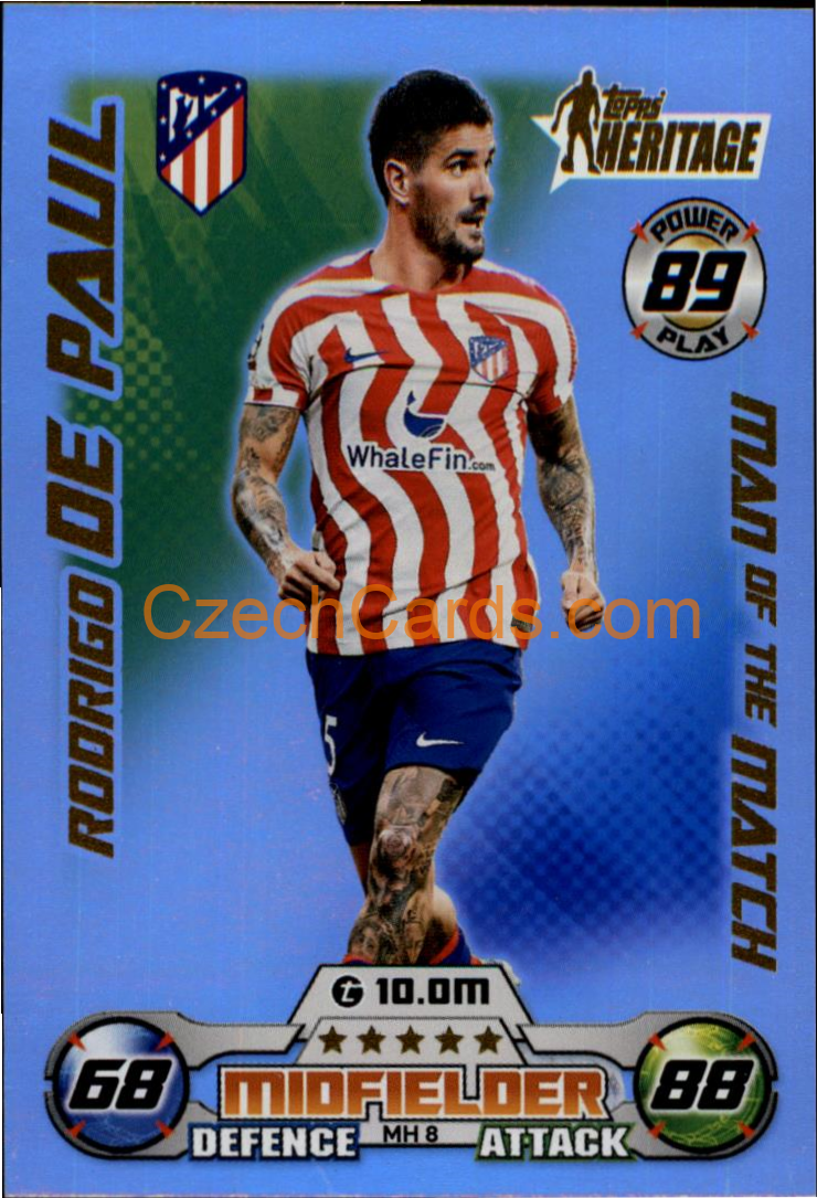 Rodrigo De Paul (Atlético de Madrid) 2022/23 Match Attax Extra #MH 8