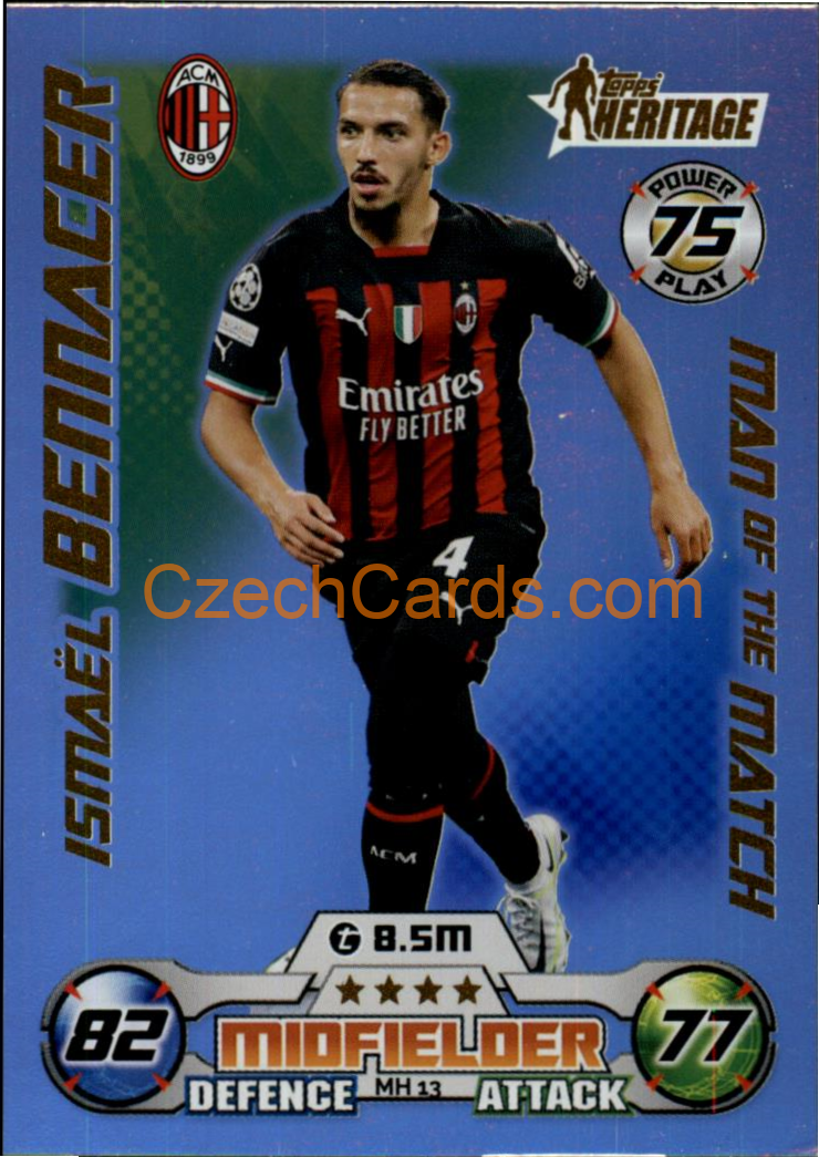 Ismaël Bennacer (AC Milan) 2022/23 Match Attax Extra #MH 13