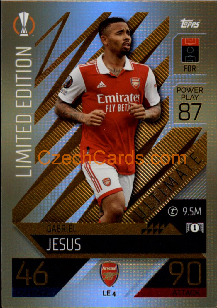 Gabriel Jesus (Arsenal) 2022/23 Match Attax Extra #LE 4