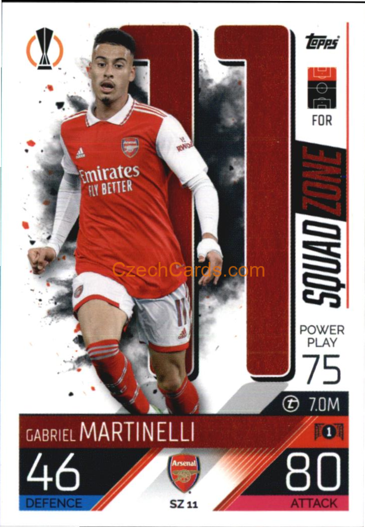 Gabriel Martinelli (Arsenal) 2022/23 Match Attax Extra #SZ 11