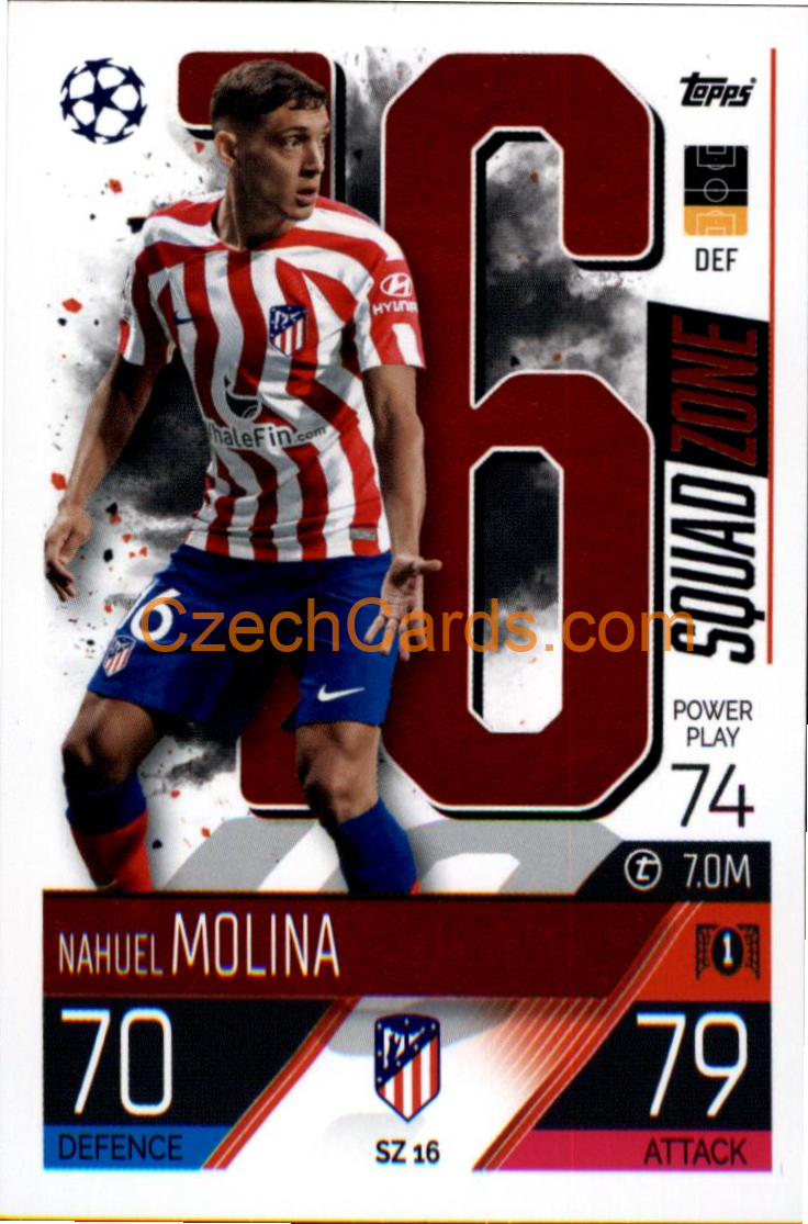 Nahuel Molina (Atlético de Madrid) 2022/23 Match Attax Extra #SZ 16