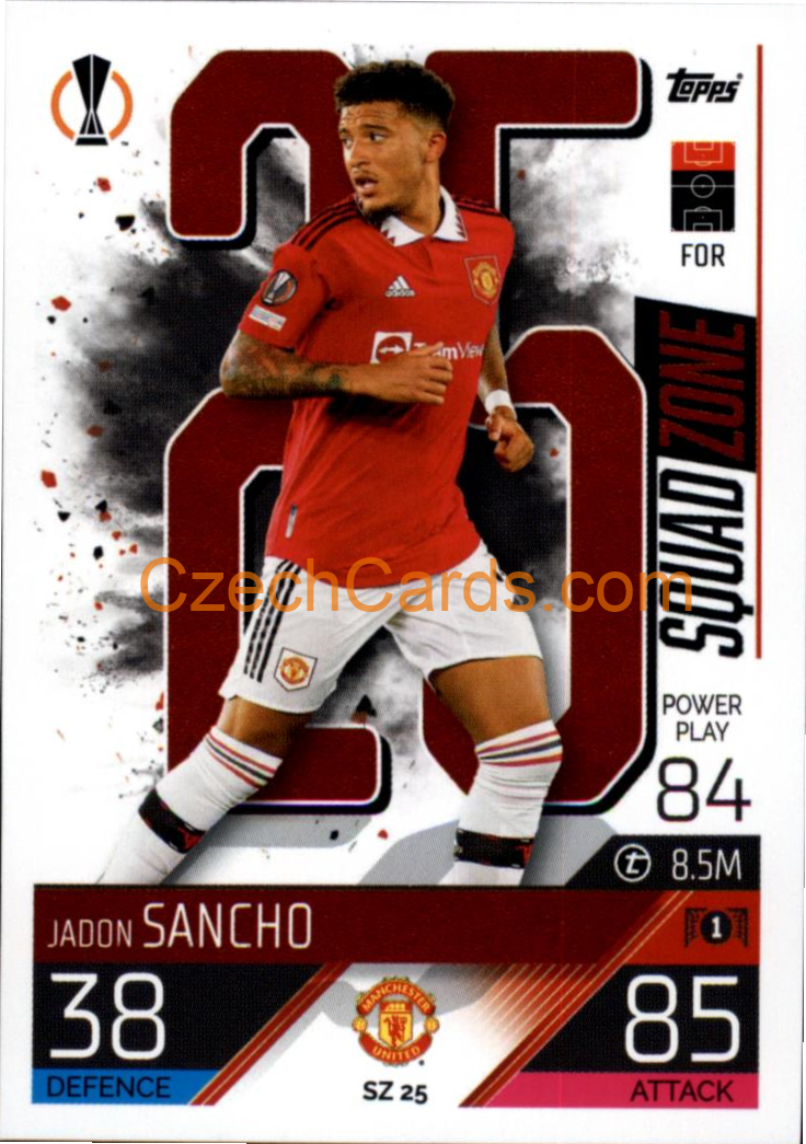Jadon Sancho (Manchester United) 2022/23 Match Attax Extra #SZ 25