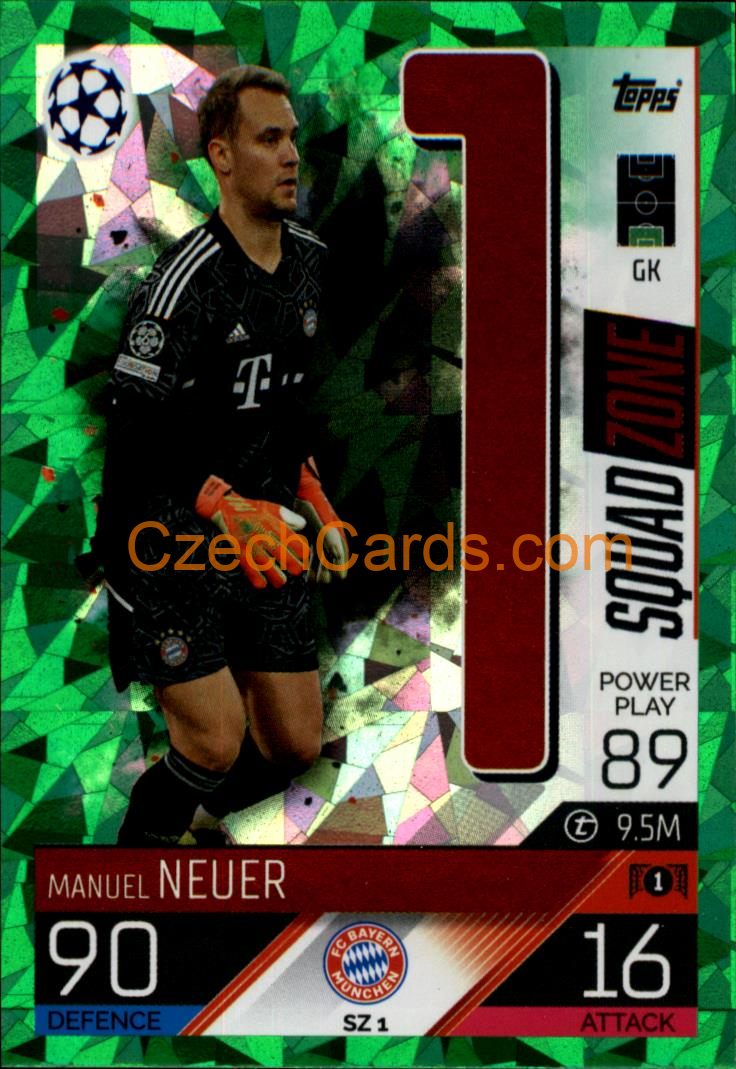 Manuel Neuer (FC Bayern München) 2022/23 Match Attax Extra Green #SZ 1