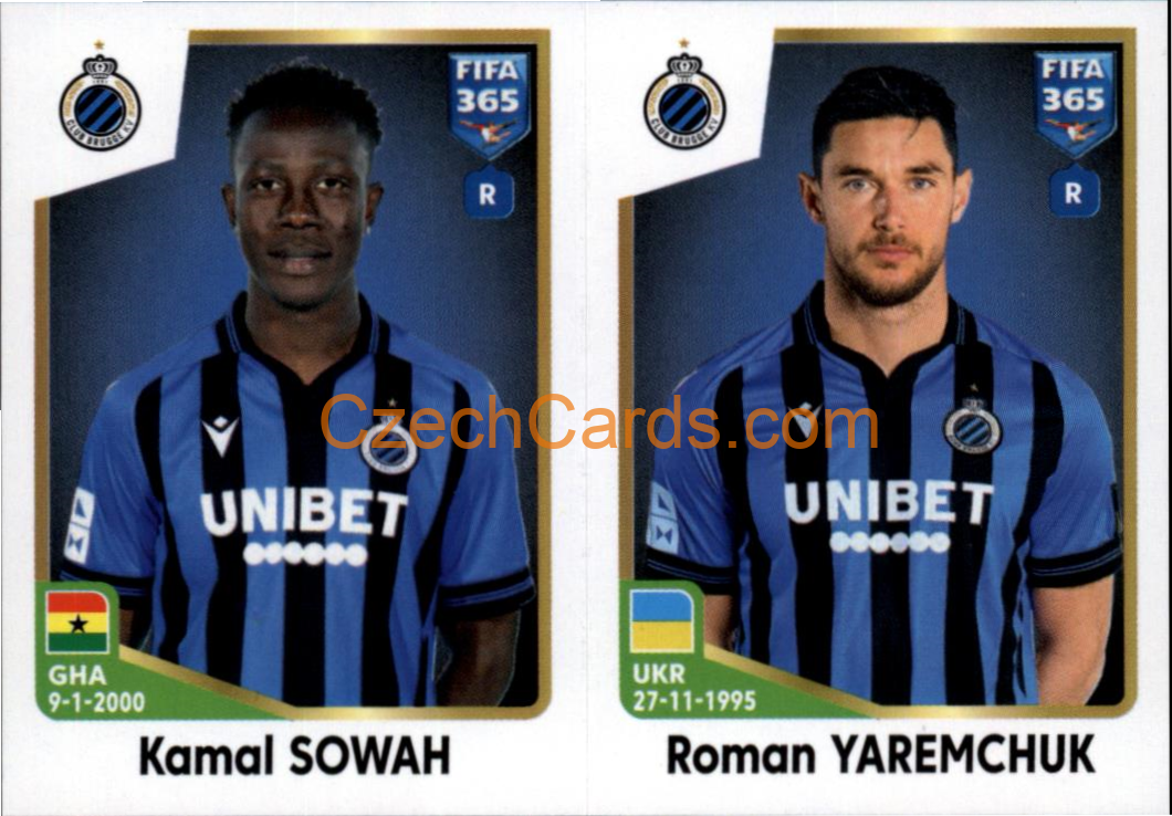 Kamal Sowah / Roman Yaremchuk 2023 Panini Fifa 365 sticker #35