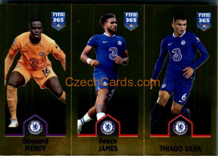 Édouard Mendy / Reece James / Thiago Silva 2023 Panini Fifa 365 sticker #55