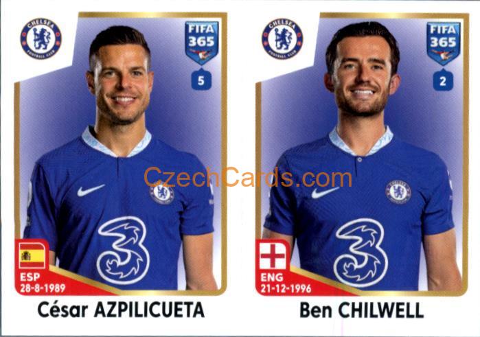 César Azpilicueta / Ben Chilwell 2023 Panini Fifa 365 sticker #56