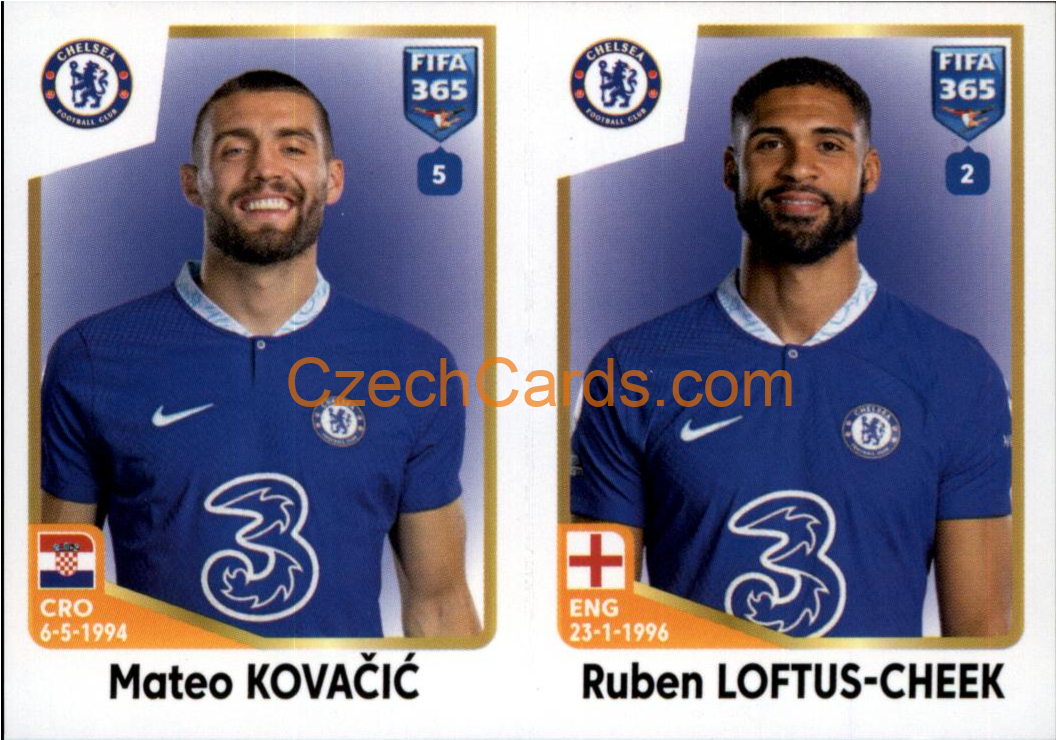 Mateo Kovačić / Ruben Loftus-Cheek 2023 Panini Fifa 365 sticker #63
