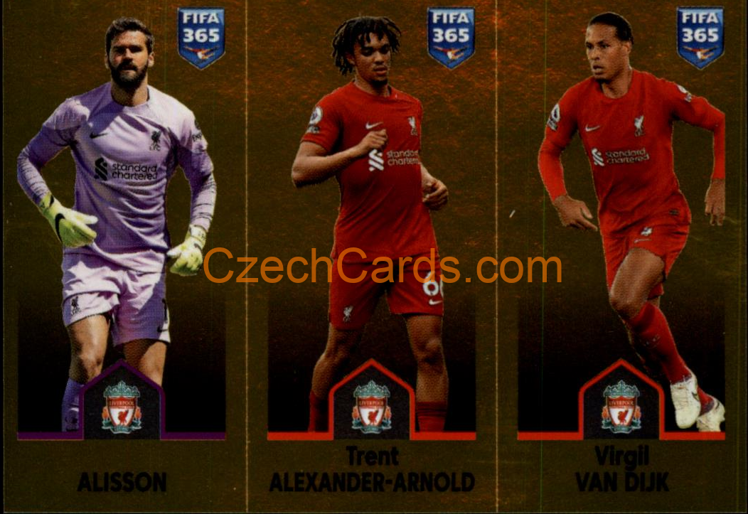 Alisson / Alexander-Arnold / Virgil van Dijk 2023 Panini Fifa 365 sticker #71