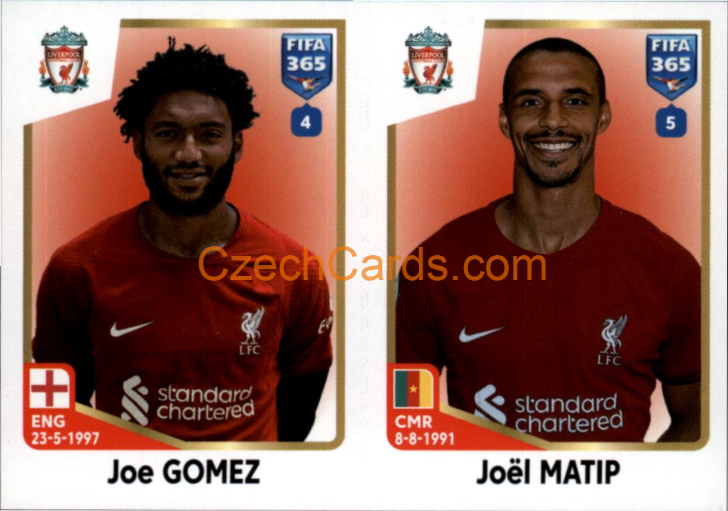 Joe Gomez / Joël Matip 2023 Panini Fifa 365 sticker #72