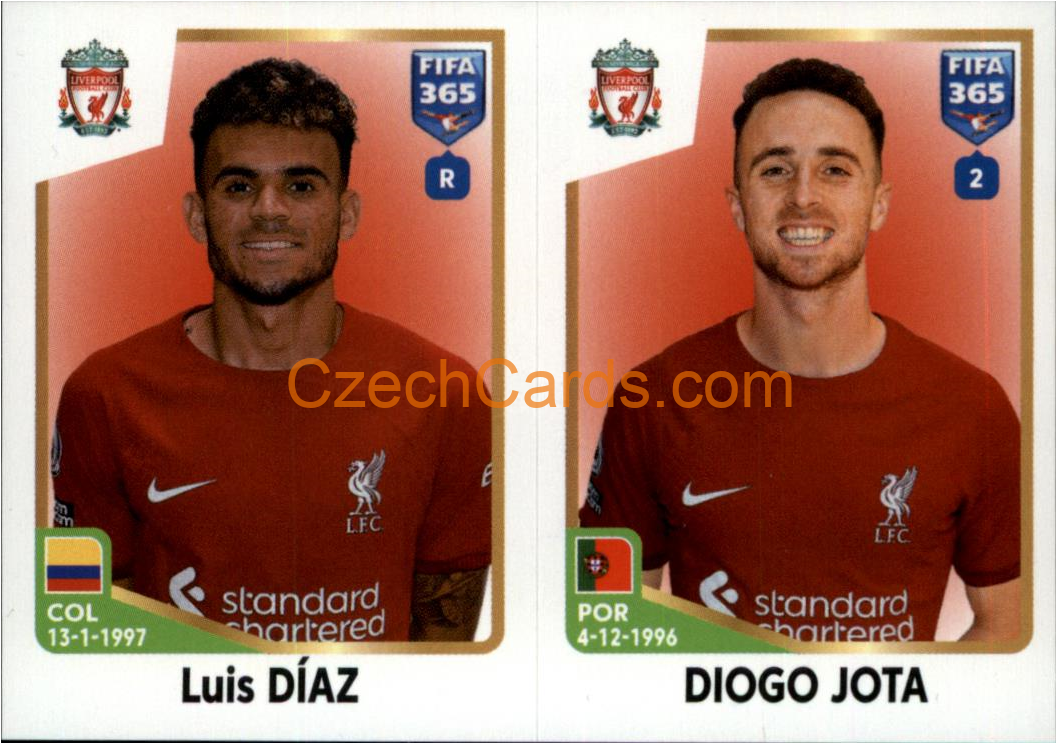 Luis Díaz / Diogo Jota 2023 Panini Fifa 365 sticker #80