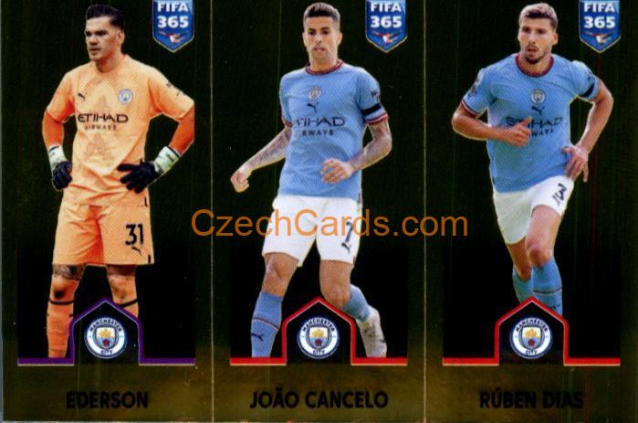 Ederson / João Cancelo / Rúben Dias 2023 Panini Fifa 365 sticker #87