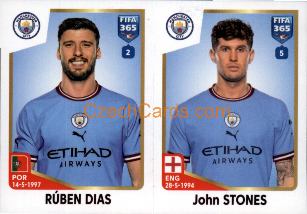 Rúben Dias / John Stones 2023 Panini Fifa 365 sticker #90
