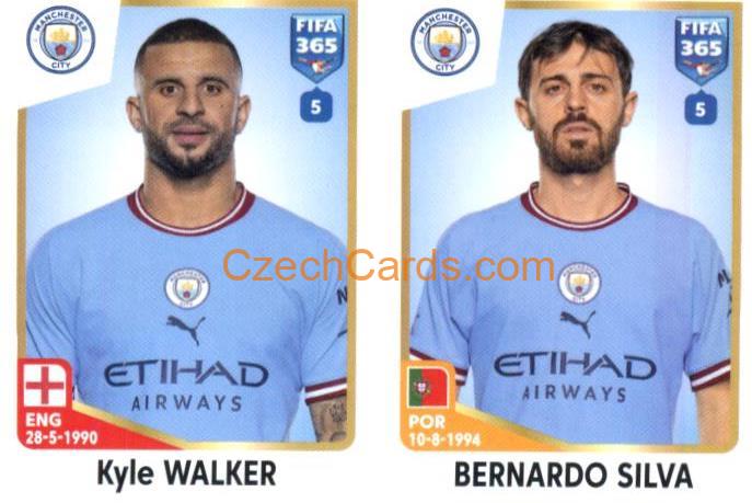 Kyle Walker / Bernardo Silva 2023 Panini Fifa 365 sticker #93