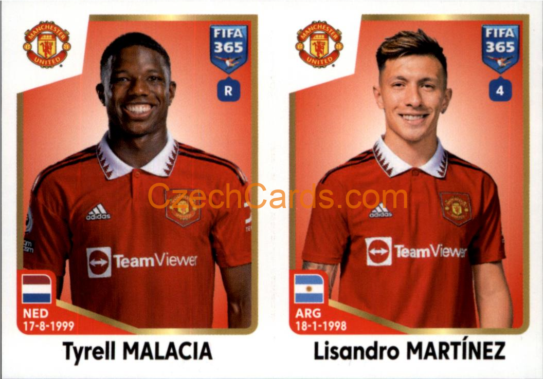 Tyrell Malacia / Lisandro Martínez 2023 Panini Fifa 365 sticker #105