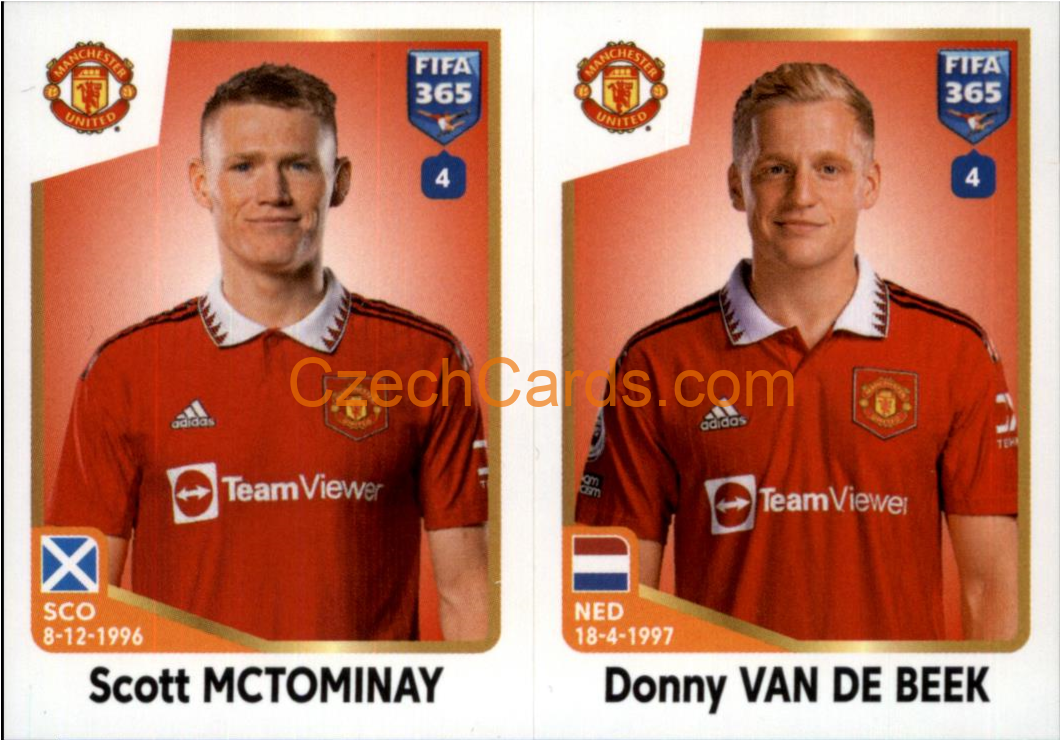 Scott McTominay / Donny van de Beek 2023 Panini Fifa 365 sticker #111
