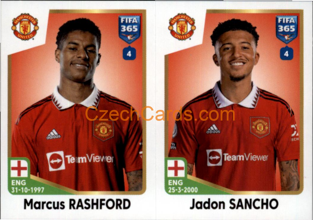 Marcus Rashford / Jadon Sancho 2023 Panini Fifa 365 sticker #115