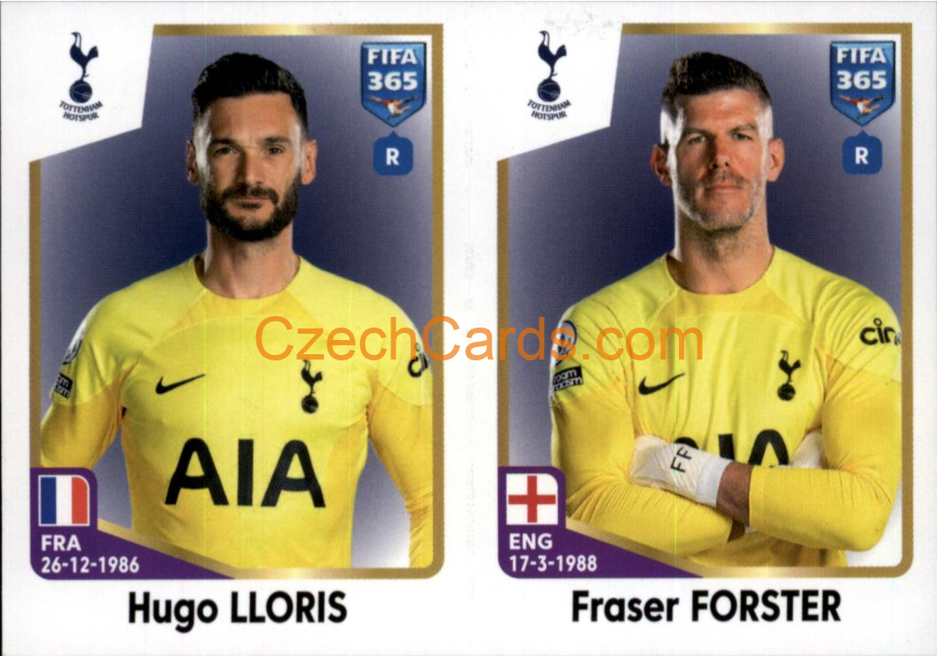 Hugo Lloris / Fraser Forster 2023 Panini Fifa 365 sticker #118