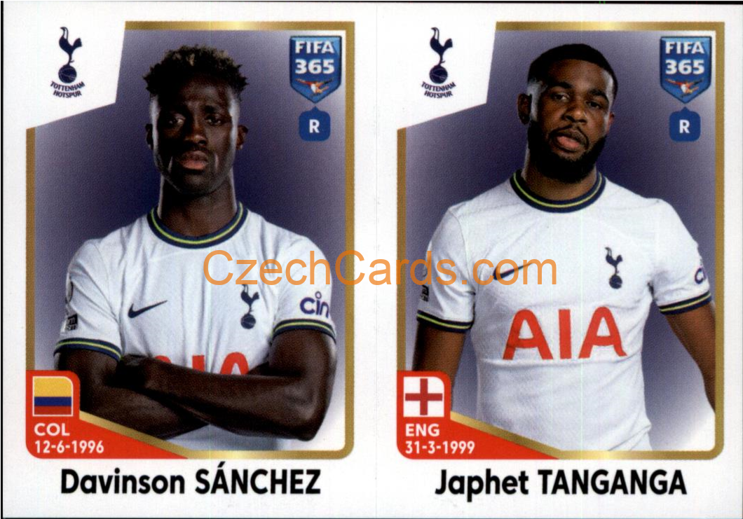 Davinson Sánchez / Japhet Tanganga 2023 Panini Fifa 365 sticker #122