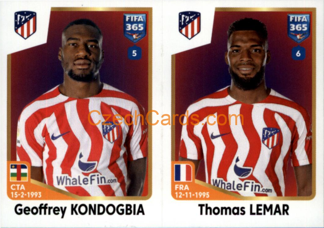 Geoffrey Kondogbia / Thomas Lemar 2023 Panini Fifa 365 sticker #142